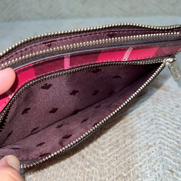🍄Kate Spade Plaid Fabric/Leather Wristlet🍄 - Picture 12 of 13
